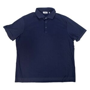 Murano Collezione Slim Fit Polo Shirt Mens XL Navy Blue Short Sleeve Casual